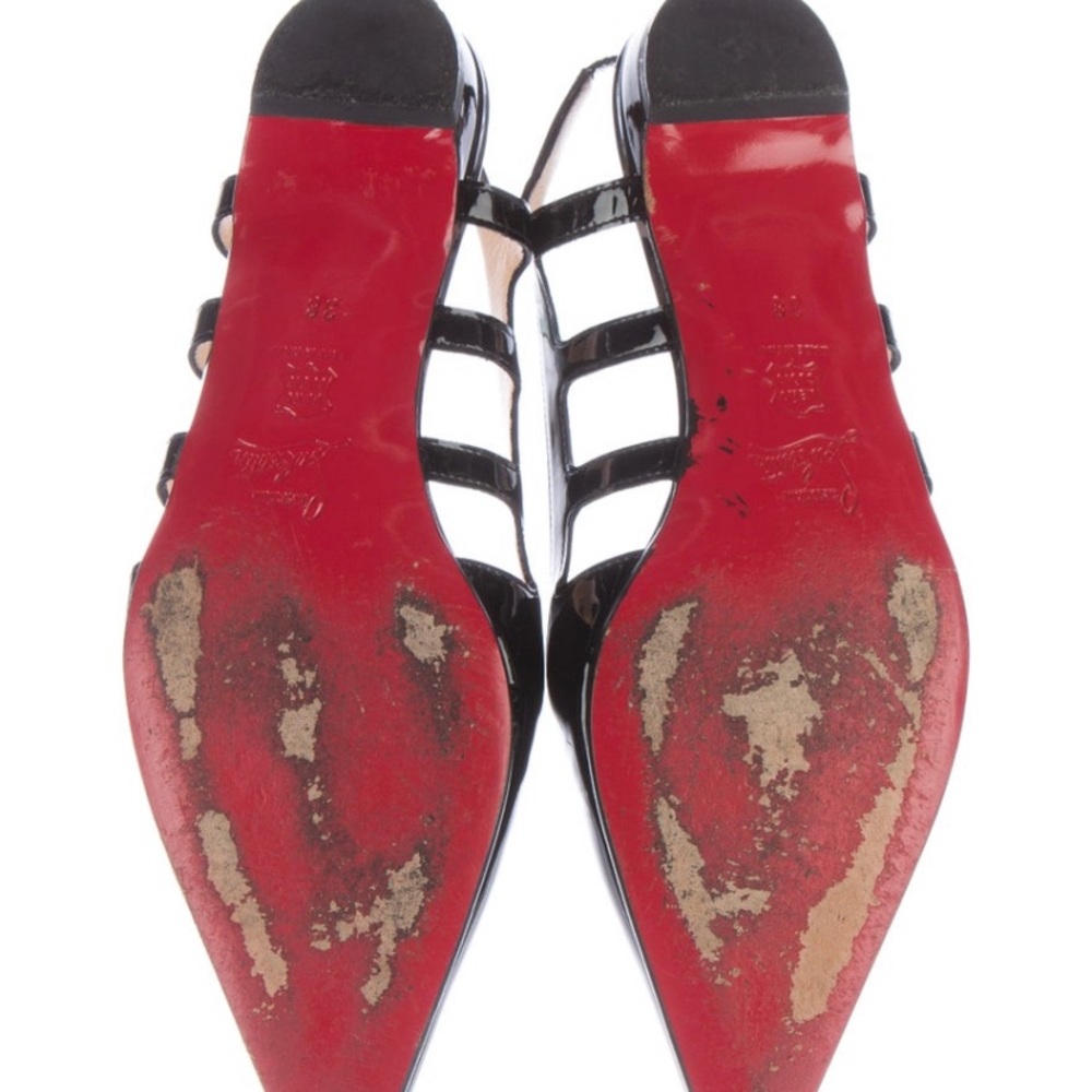 Christian Louboutin cutout mule black flats - Picture 5 of 9